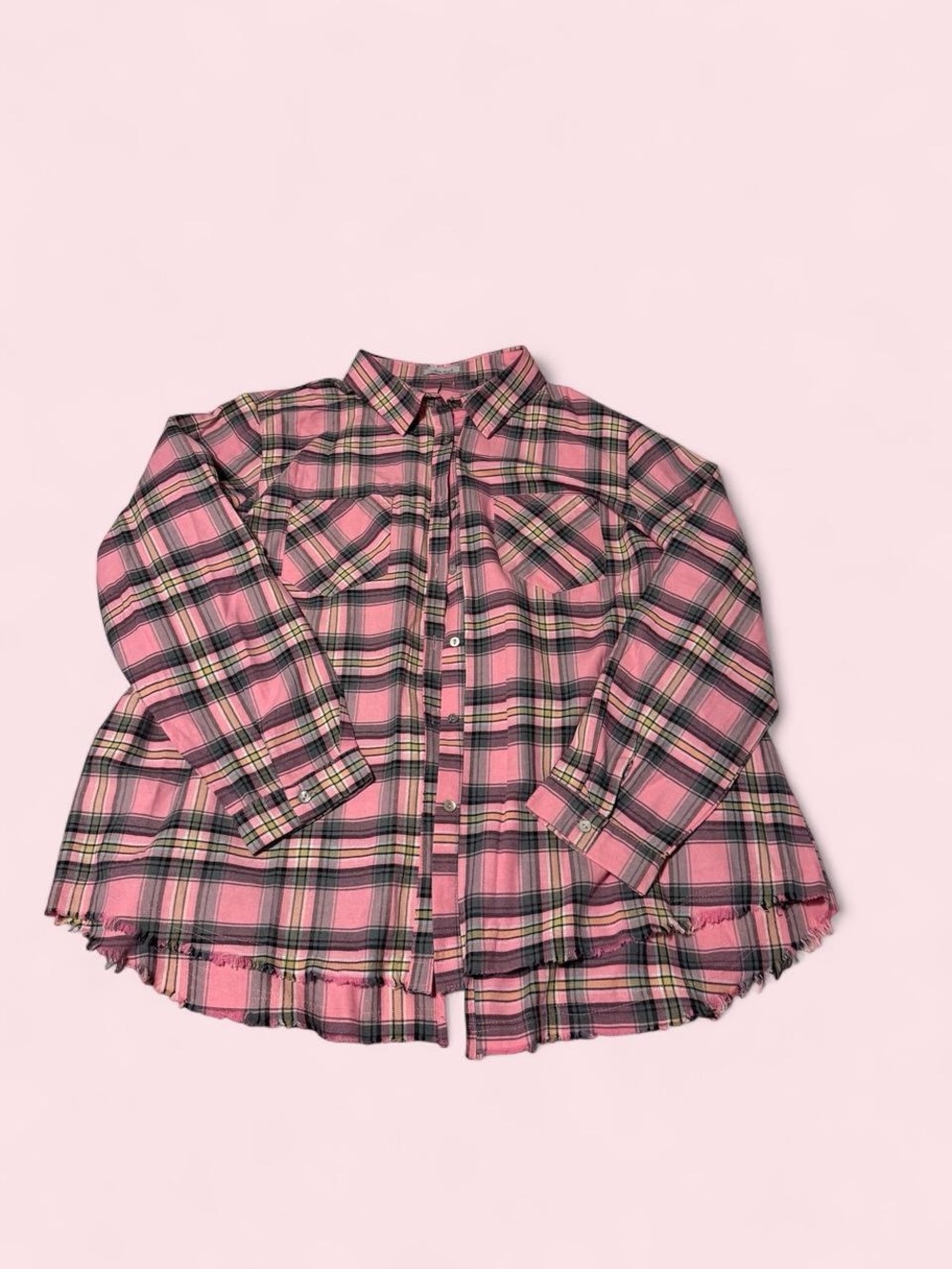 white birch Pink Plaid Button-Down Shirt